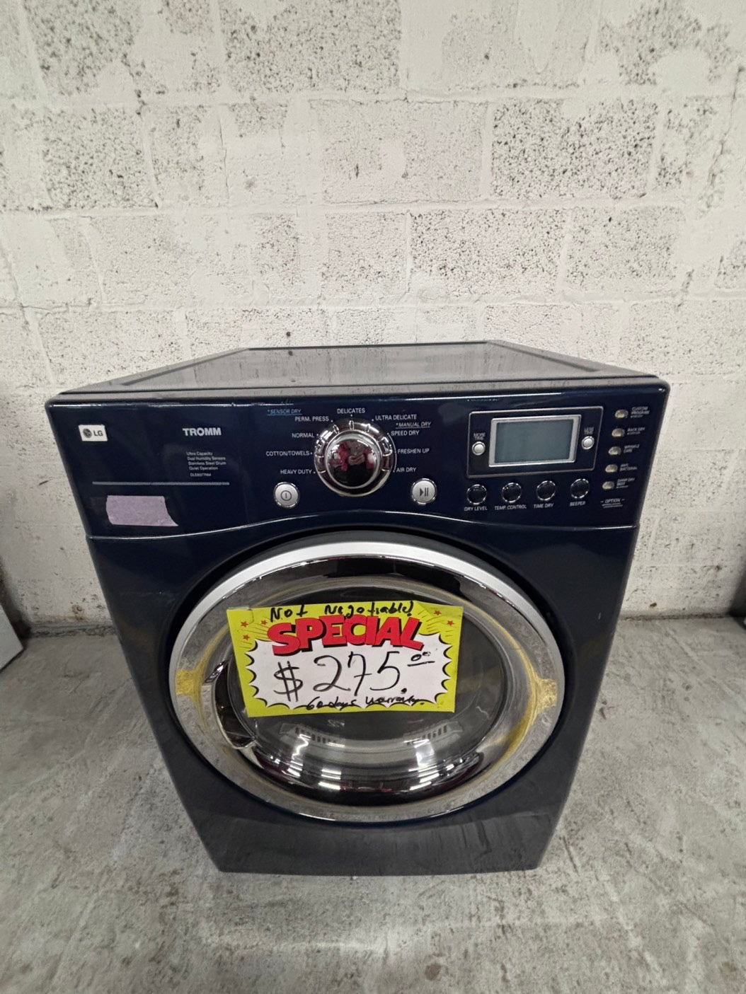 >special 💥✅LG sensor Dry front load stackable electric 220v dryer in navy blue 27" #EDLJJ8B