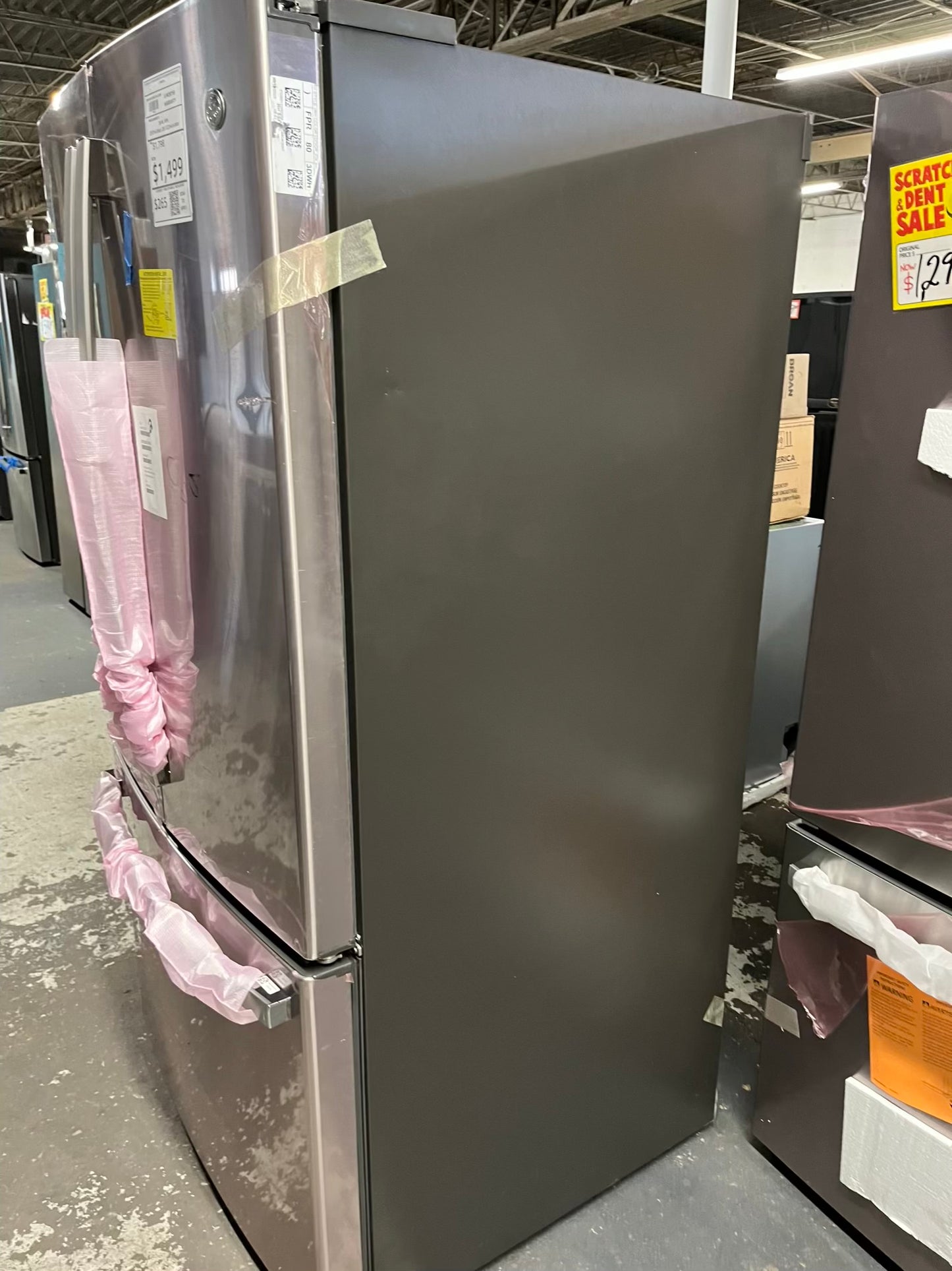 Open Box 📦 GE French Door Refrigerator stainless steel w/ice water dispenser - Item number #RF633A 36” in