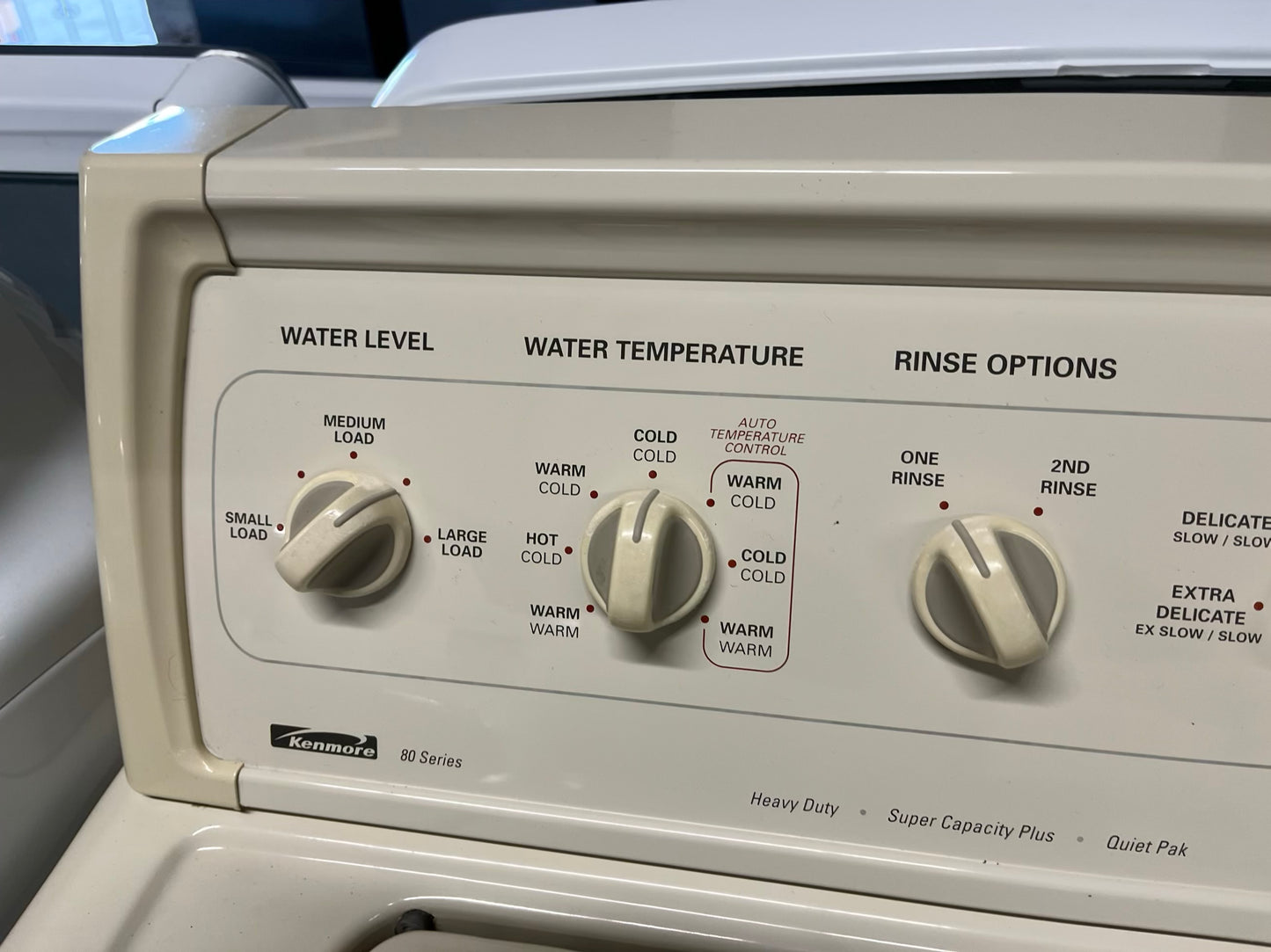 - Kenmore washer & dryer set electric 220v side x side top load w/agitator used-refurbished #WD239TB