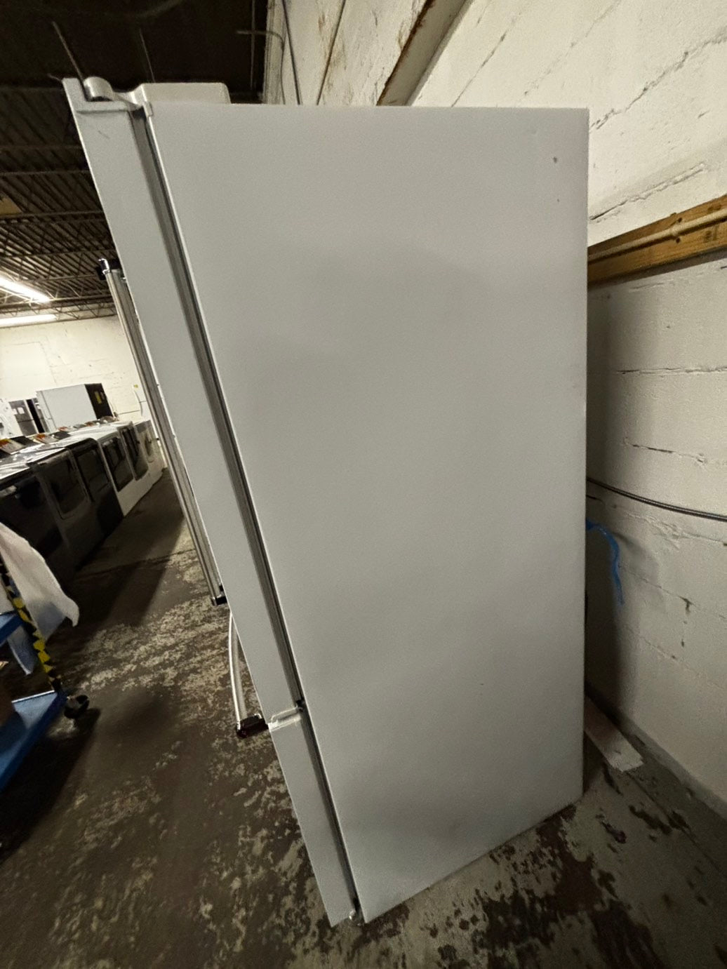 - KitchenIAd 30” wide French door Refrigerator white steel W/ice maker & water inside Used Refurbished #RFKW550L