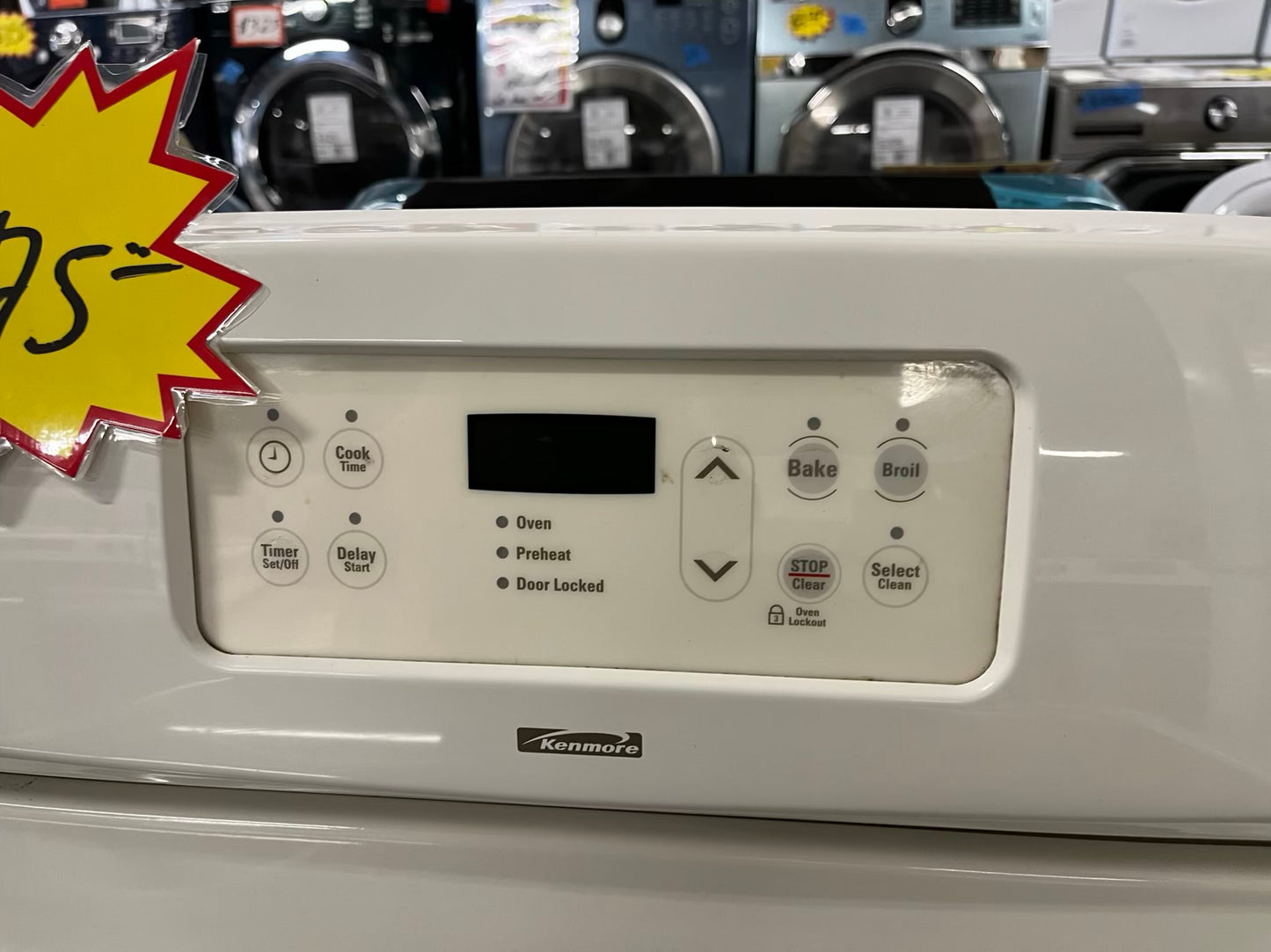 Kenmore electric range 220v bake broil in off white Refurbished 30" #ER530DB