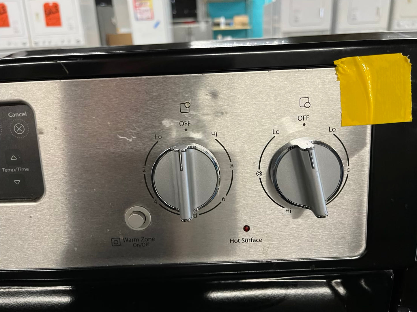 Whirlpool electric range 220v 5 burner warm zone convection bake broil self clean stainless steel Refurbished 30" #ER532KB