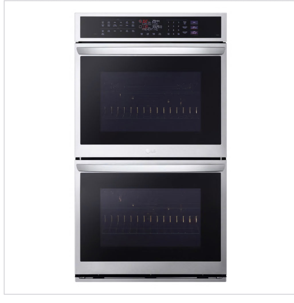 - Open Box 📦 | scratch & dent LG 9.4 cu. ft. Smart Double Wall Oven with InstaView®, True Convection, Air Fry, and Steam Sous Vide Go to  Model #WDEP9427F