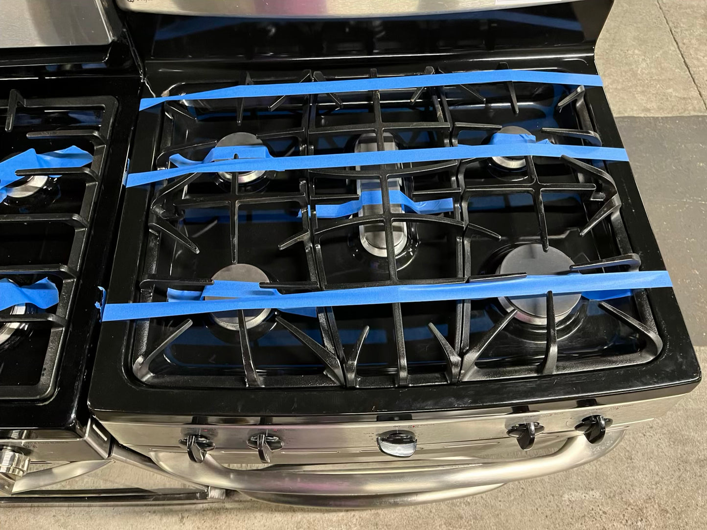 - GE gas range stainless steel 5 burner bake broil hi/lo self clean #GR739FB