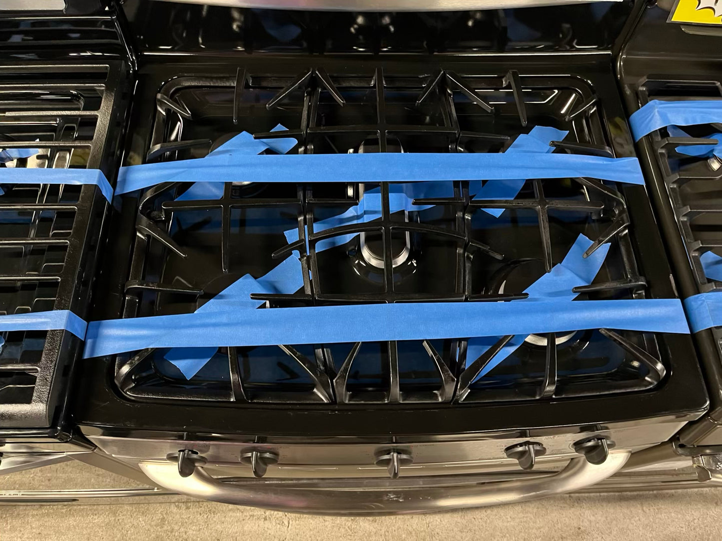GE Profile gas range stainless steel 5 burner convection bake roast broil hi/lovely clean 30 in #GR392AB