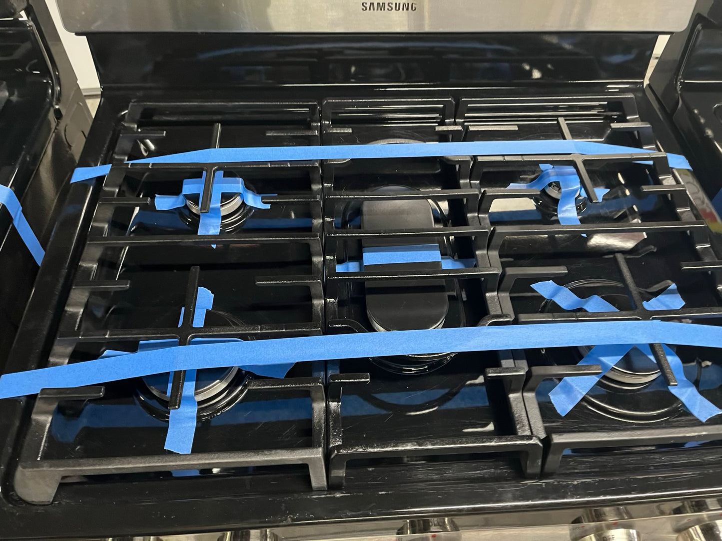 - Samsung range 5 burner convection roast bake broil dehydrate self clean stainless steel 30" #GR237TNB