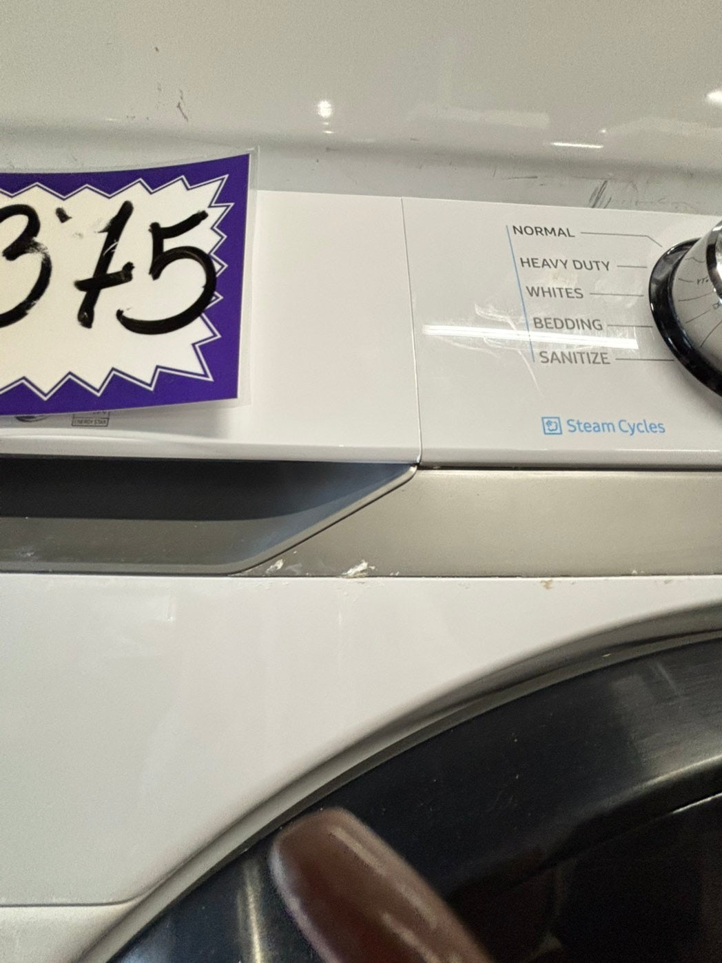 -Samsung white 27” 4.5cu.ft large capacity front load washing machine steam cycle stackable or side by side  #SW147IB