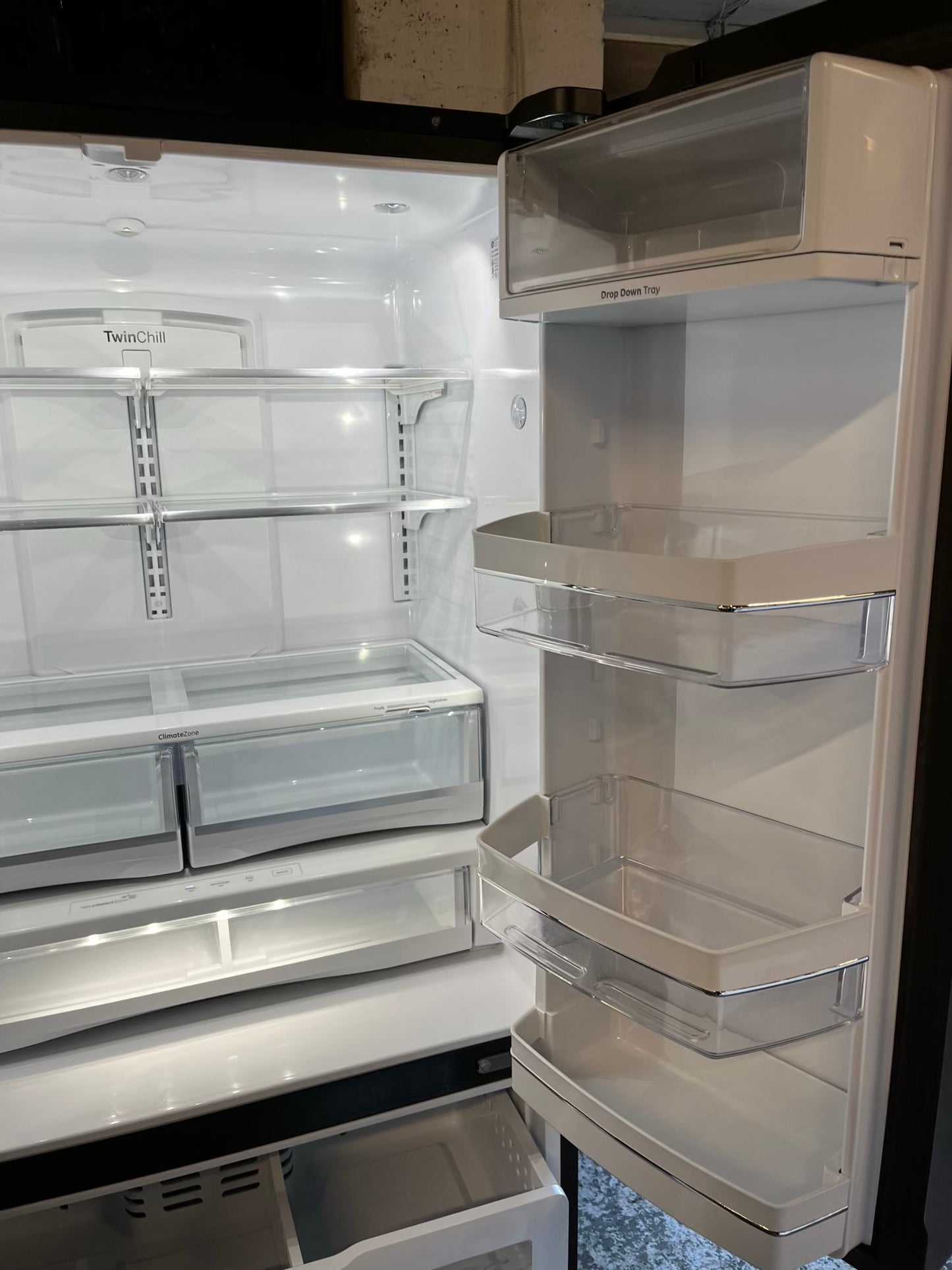 - GE French door Refrigerator counter depth stainless steel w/ ice water dispenser 36" #RF529LB
