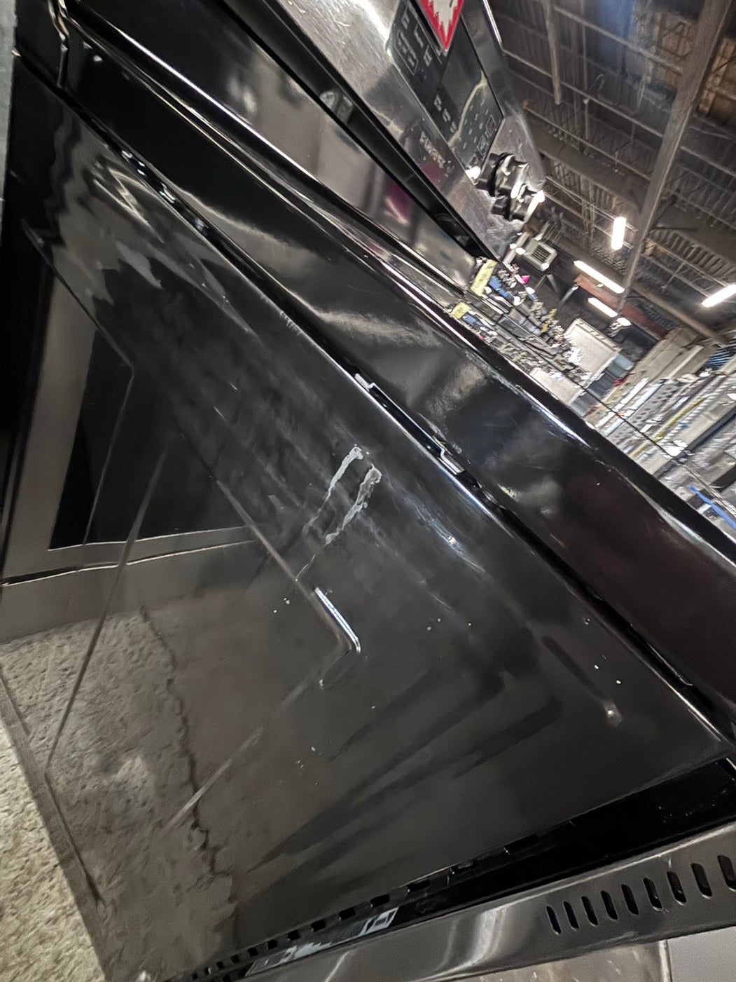 >Samsung electric 220v glass top range 5 burner flex duo oven used -Refurbished convection bake Broil self clean black stainless steel 30" #ESS61B