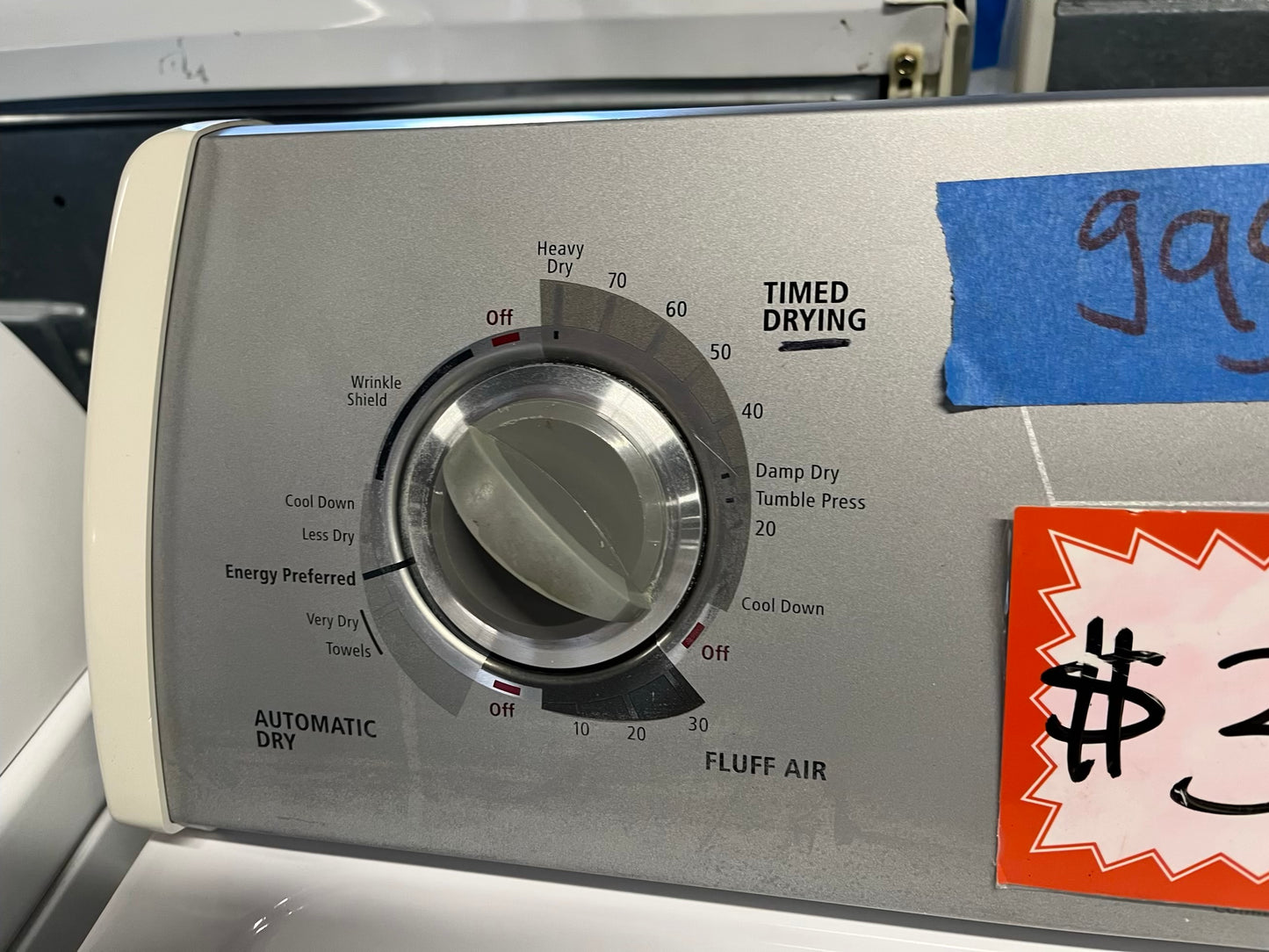 Whirlpool side x side GAS dryer large capacity 29" Refurbished #GD396DB