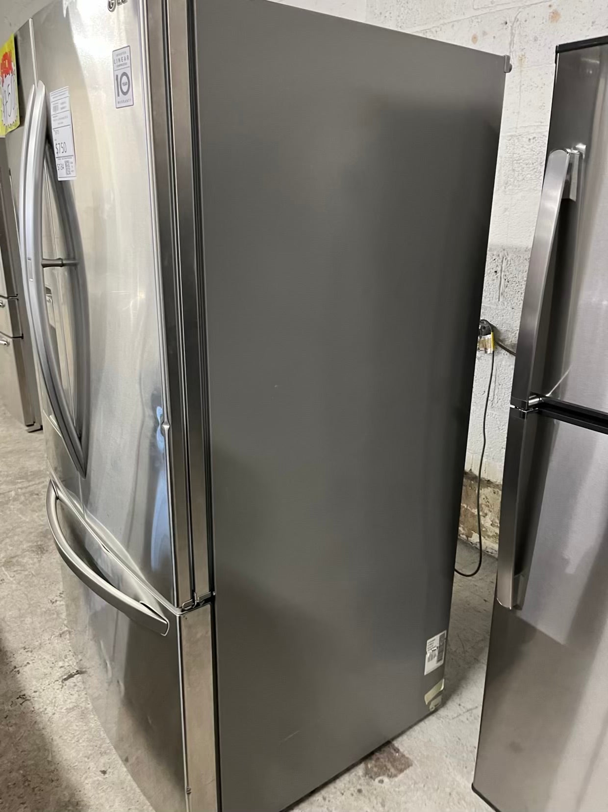 LG French door refrigerator Showcase stainless steel w/ice water dispenser 36" Refurbished #RF735SB