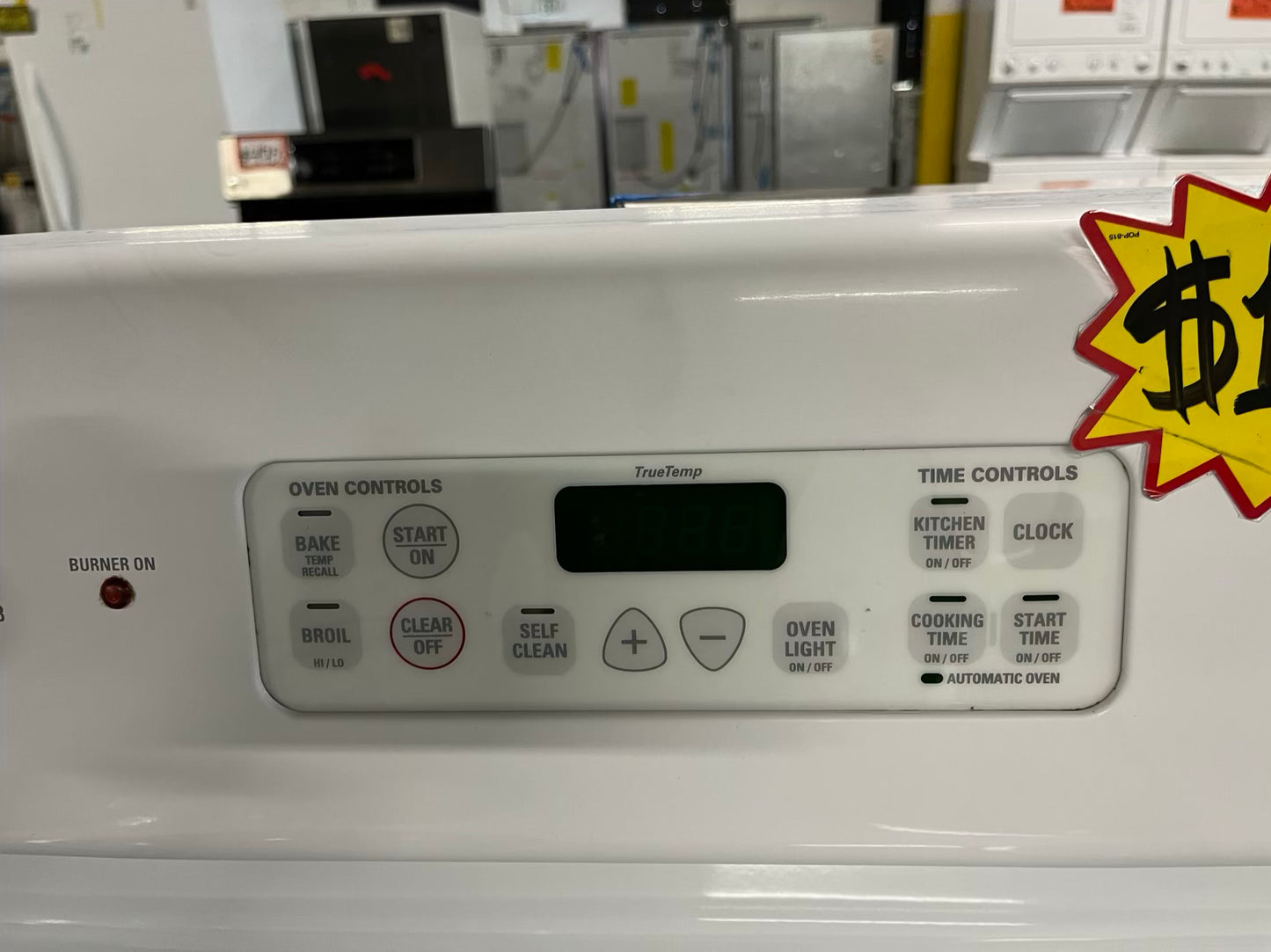 GE electric coil range 220v 4 burner bake broil hi/lo self clean in white 30" #ER536CB