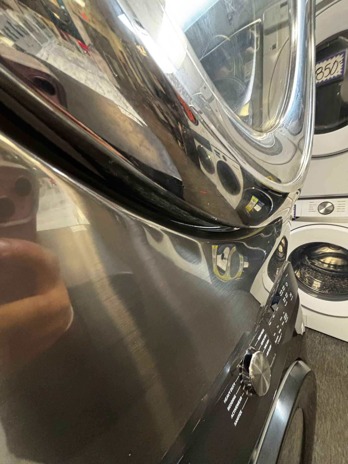- Samsung steam electric 220v dryer front load stainless steel large capacity 27" #ED396VL .