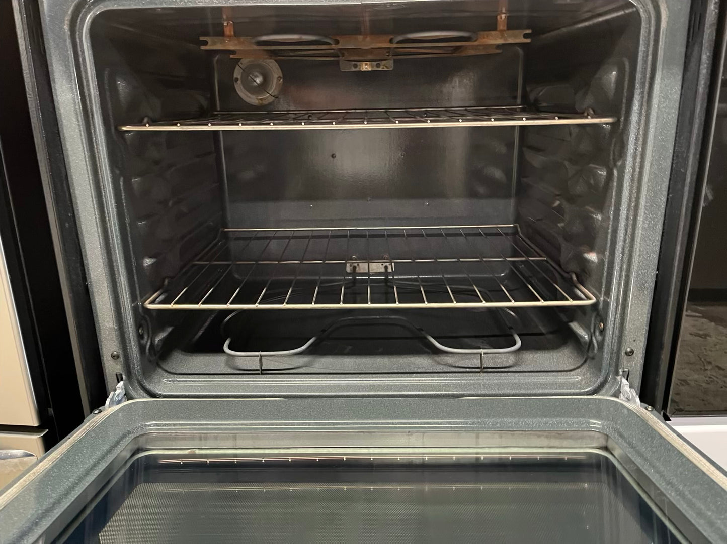GE electric 220v range 4 burner bake broll hi/lo self clean stainless steel 30" #ER517ZB