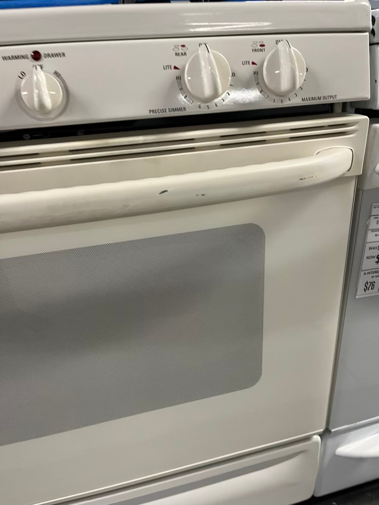 GE spectra gas range 4 burner bake broil hi/lo self clean in white 1130" Refurbished #ER270JB
