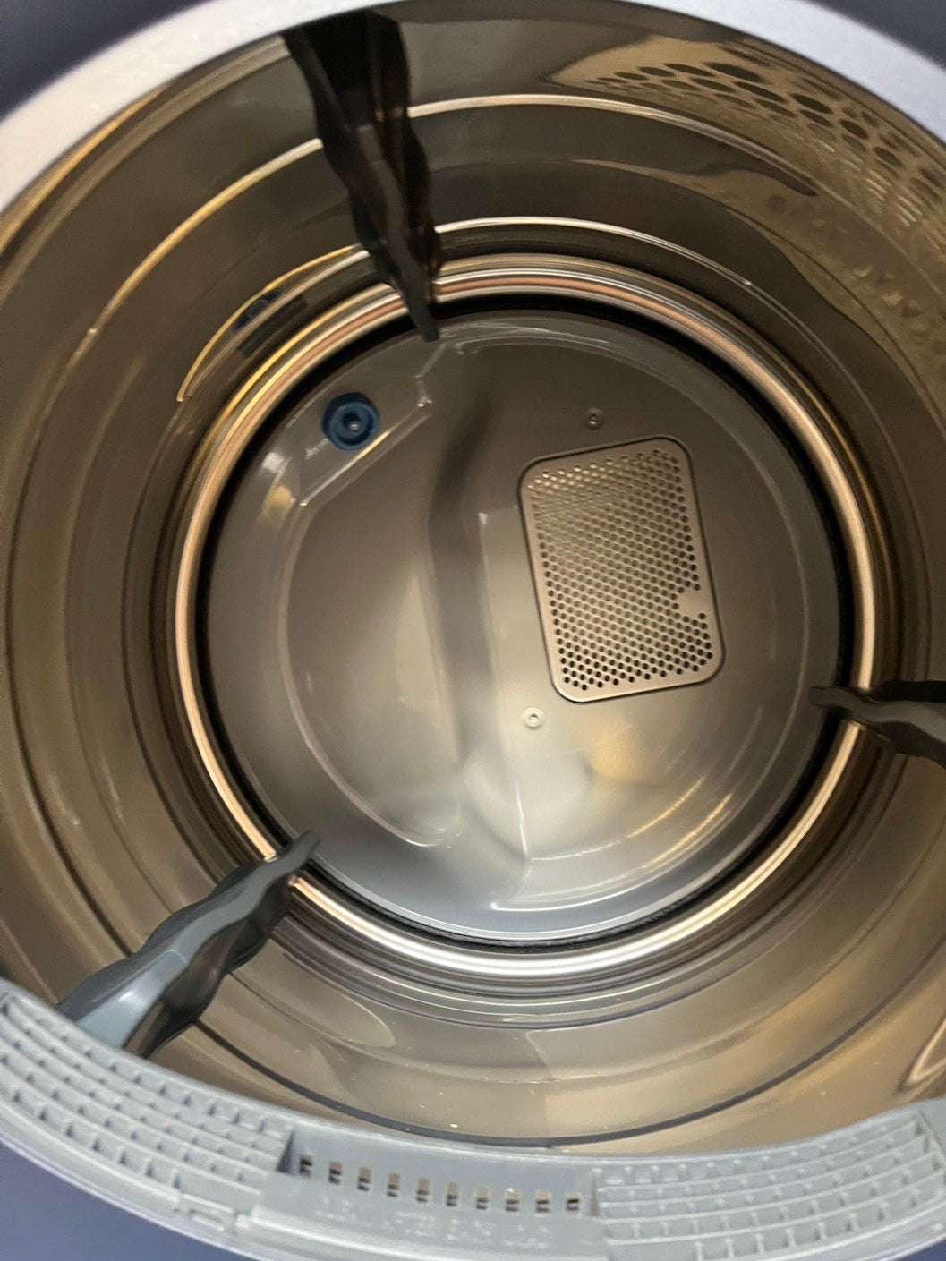 Ge - 7.8 Cu. Ft. Stackable Smart sensor dry power steam Electric Dryer with Steam and Sensor Dry - Graphite Steel 28" #RF2089L