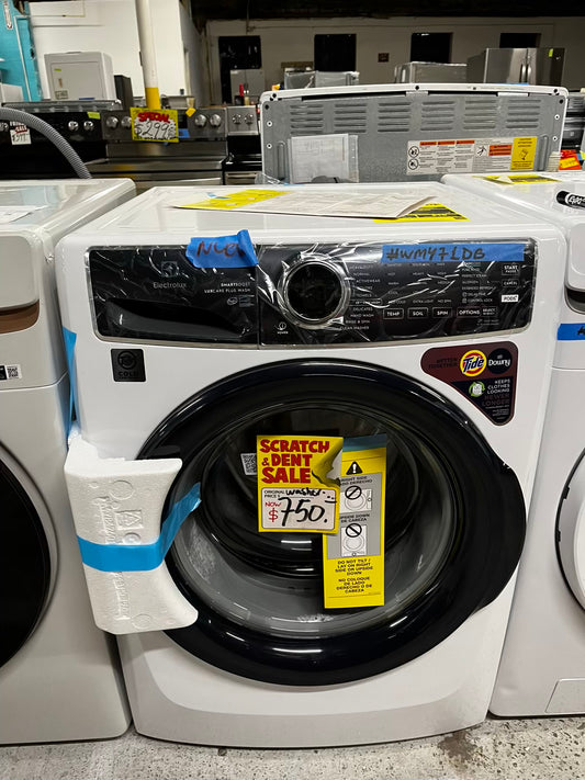 Open Box 📦 scratch & dent - Electrolux 27 in. 4.5 cu. ft. High Efficiency Front Load Washer with LuxCare Wash System 20-minutes Fast Wash, ENERGY STAR in White | stock number #WM471DB