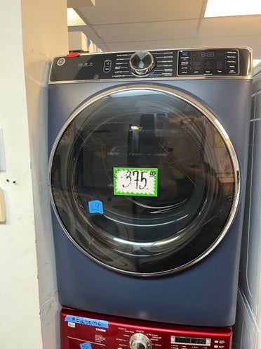 Ge - 7.8 Cu. Ft. Stackable Smart sensor dry power steam Electric Dryer with Steam and Sensor Dry - Graphite Steel 28" #RF2089L