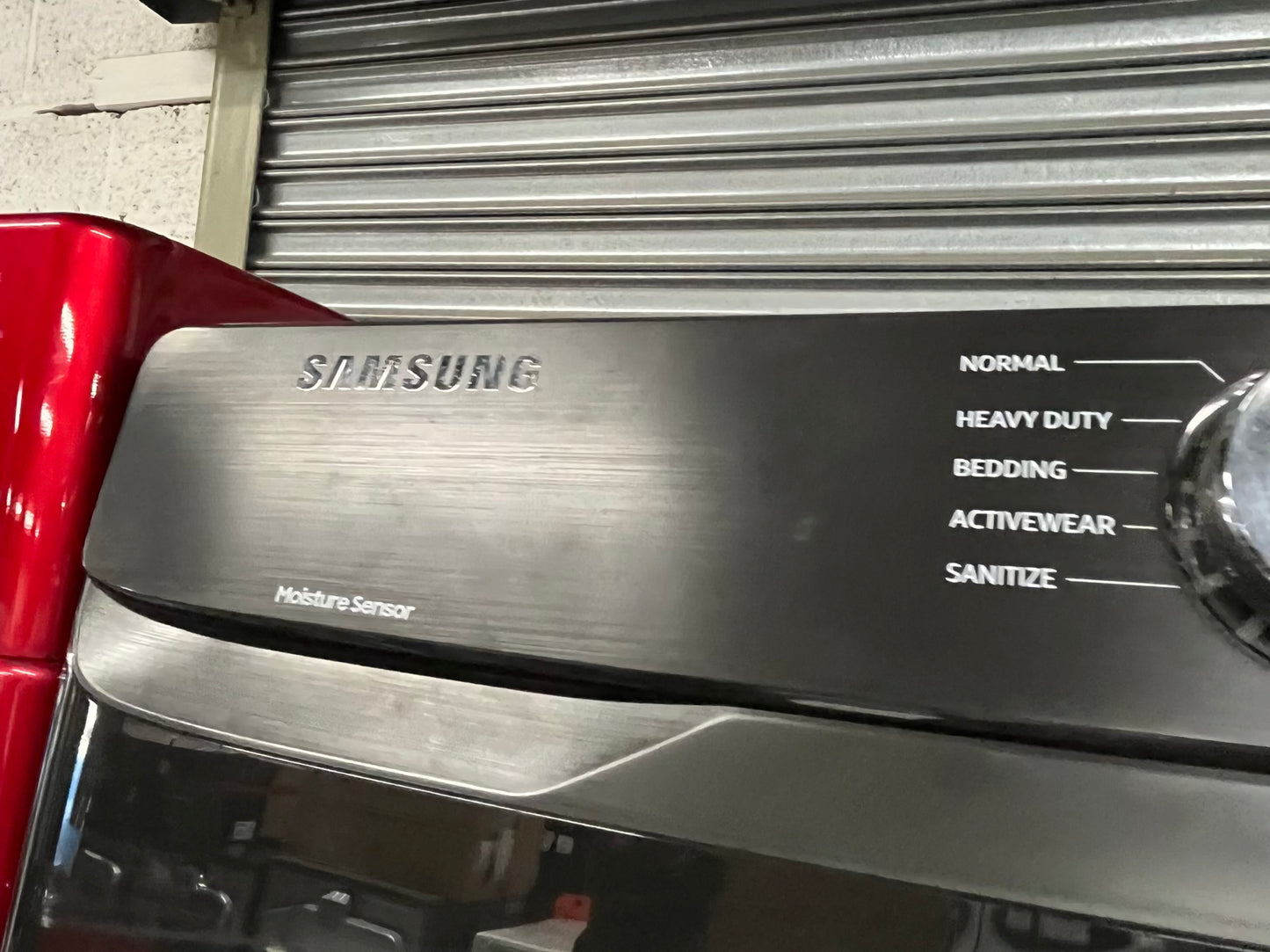 Used Samsung washer 4.5 cu ft & open box scratch & dent dryer 7.5 cu ft set electric 220v front load stackable pr side by side -sensor dry He in black stainless steel #RF207SB