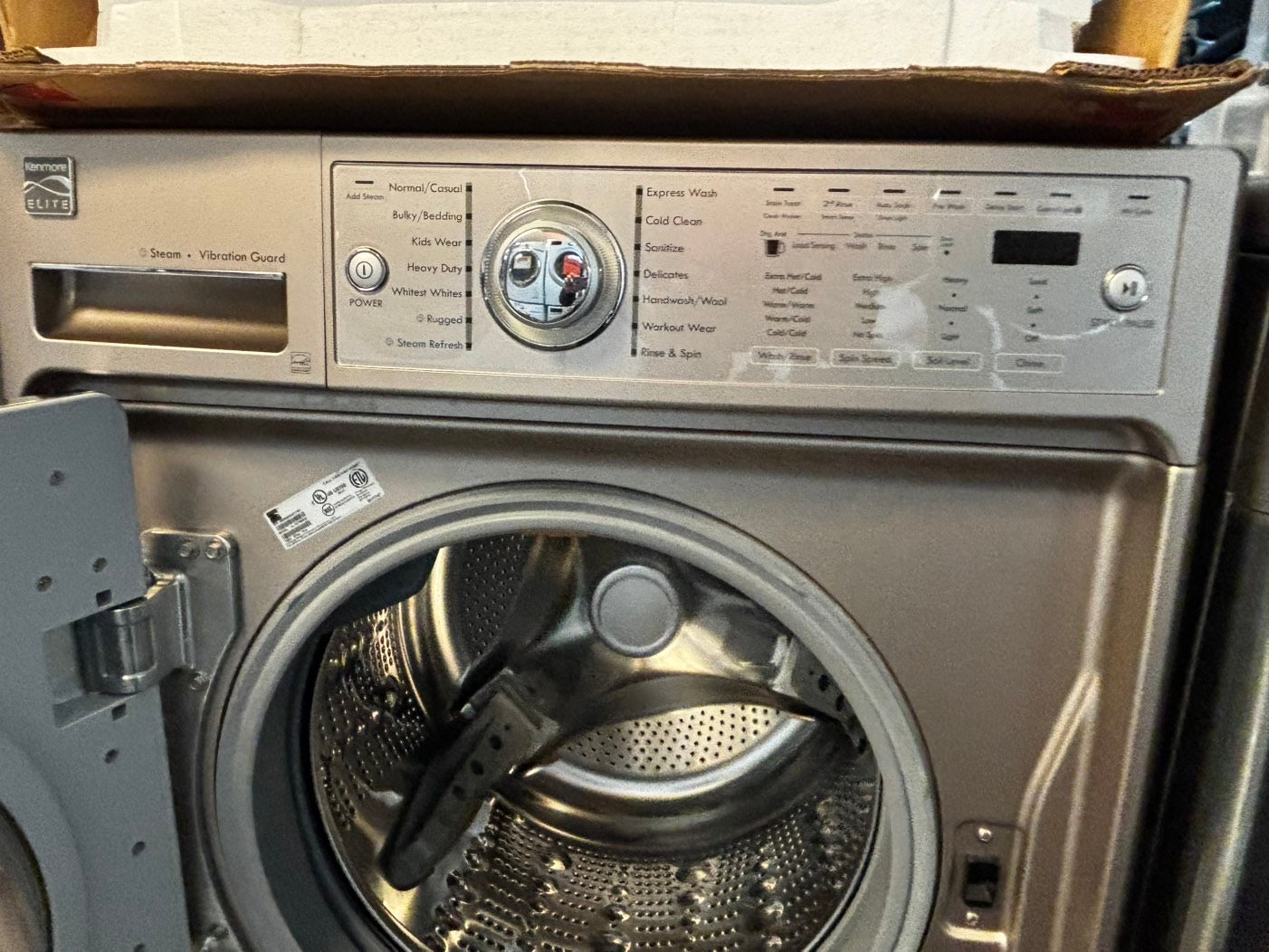 Mix & match set Kenmore washer & LG dryer gas set front load stackable or side by side large capacity stalnless steel drum w/pedestal extra storage 27" Refurbished #WDMX23L