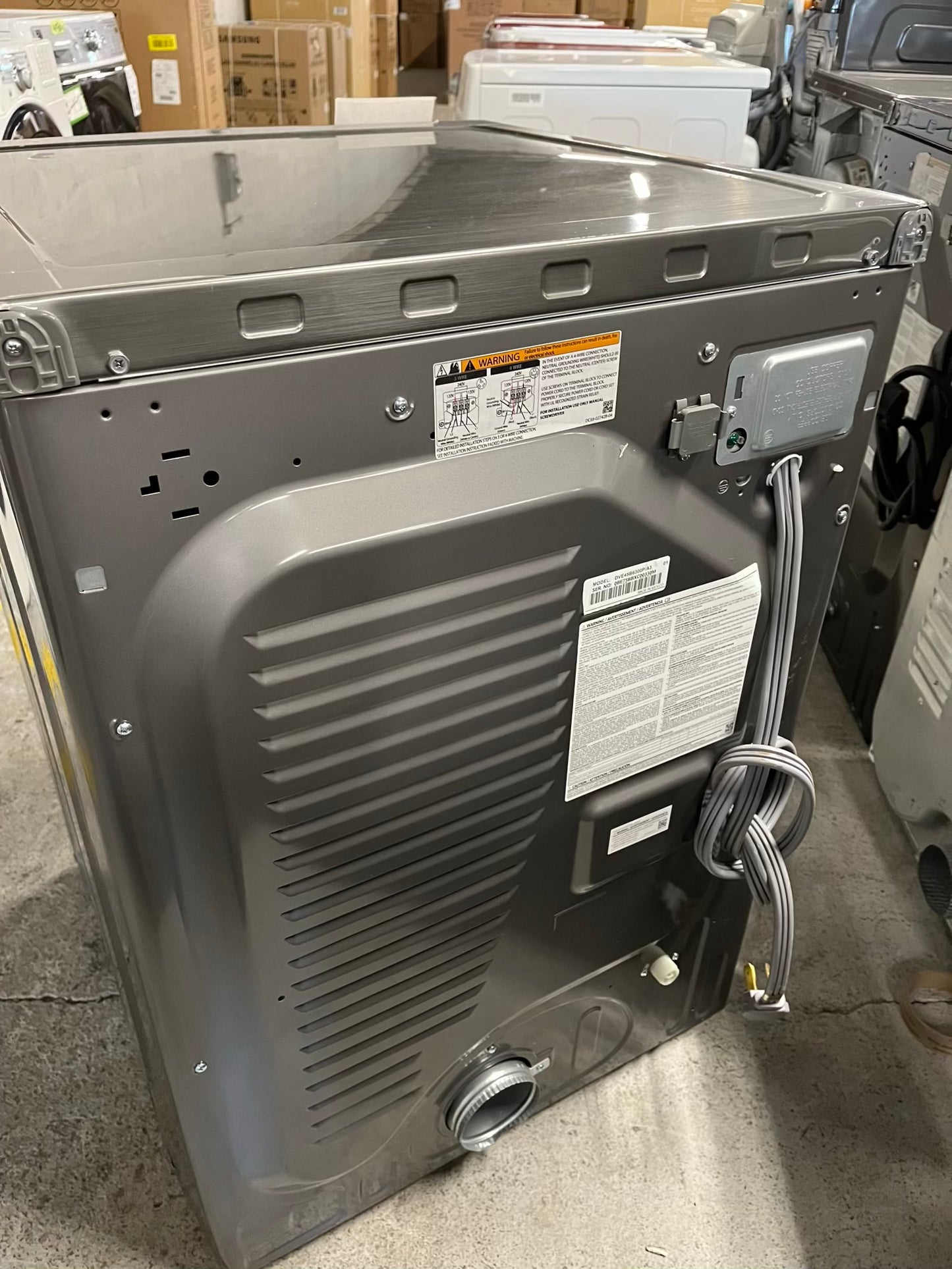 Open box | scratch & Samsung front load stackable dryer electric 220v stainless steel large capacity #ED398NB