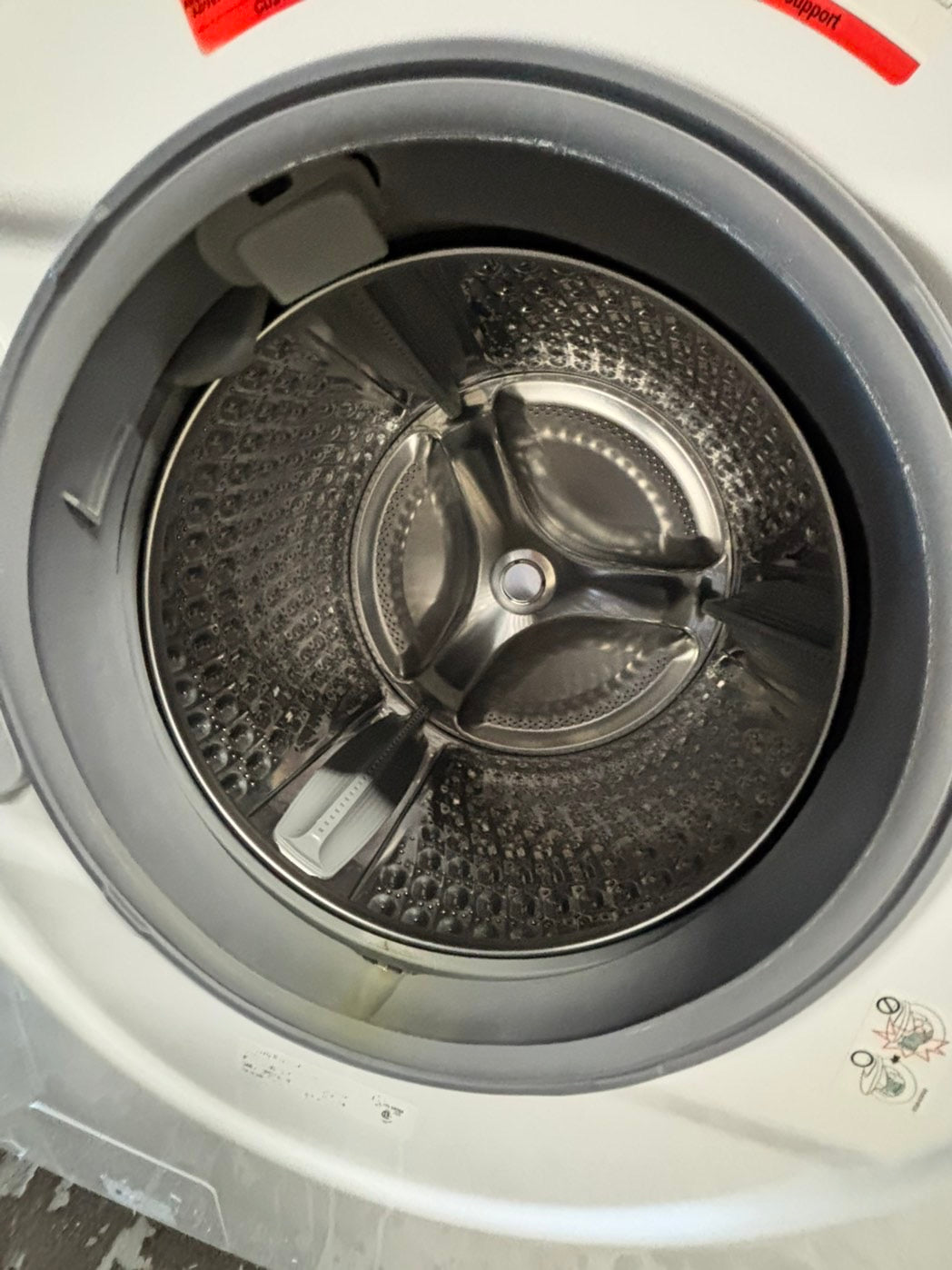 -Samsung white 27” 4.5cu.ft large capacity front load washing machine steam cycle stackable or side by side  #SW147IB