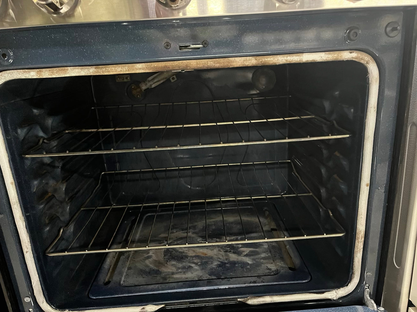 - Samsung range 5 burner bake broil self clean stainless steel 30" ##GR236ACB