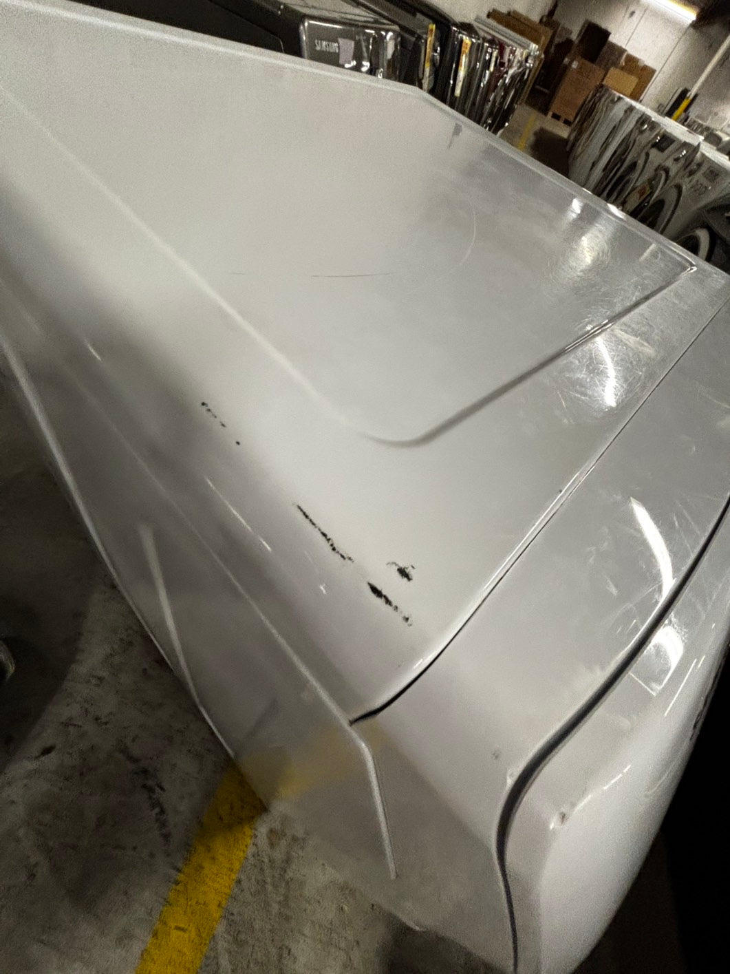 Samsung steam washer 4.5 cu ft & steam dryer 7.5 cu ft set electric 220v front load stackable or side by side sensor dry He in white #WD823JB