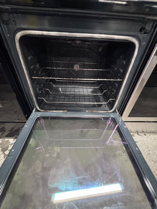 >whirlpool convection oven electric 220v glass top range 5 burner Refurbished bake Broil self clean in stainless steel 30" #ER28LZC