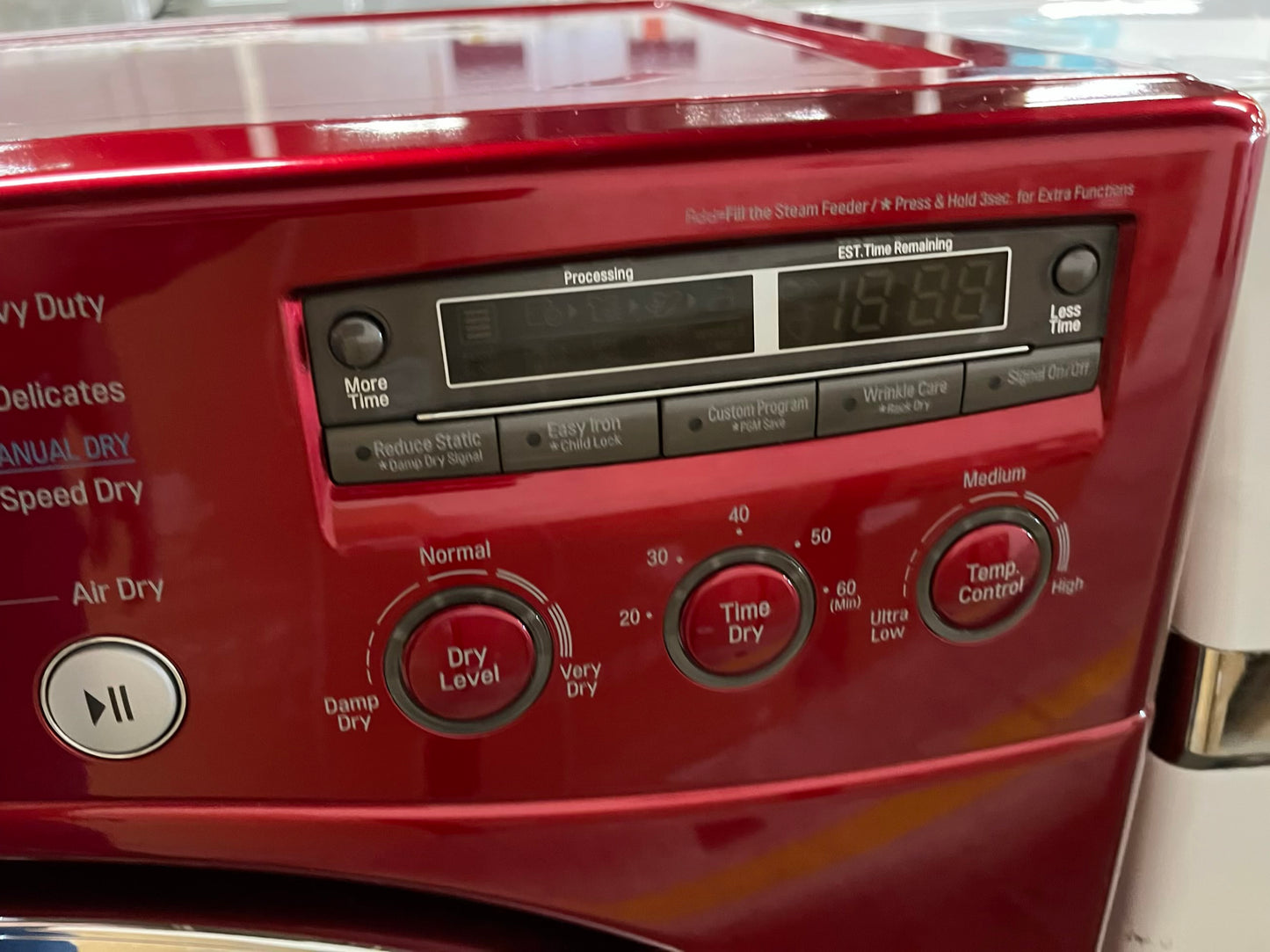LG front load stackable electric 220v dryer in red 27" #ED419PB