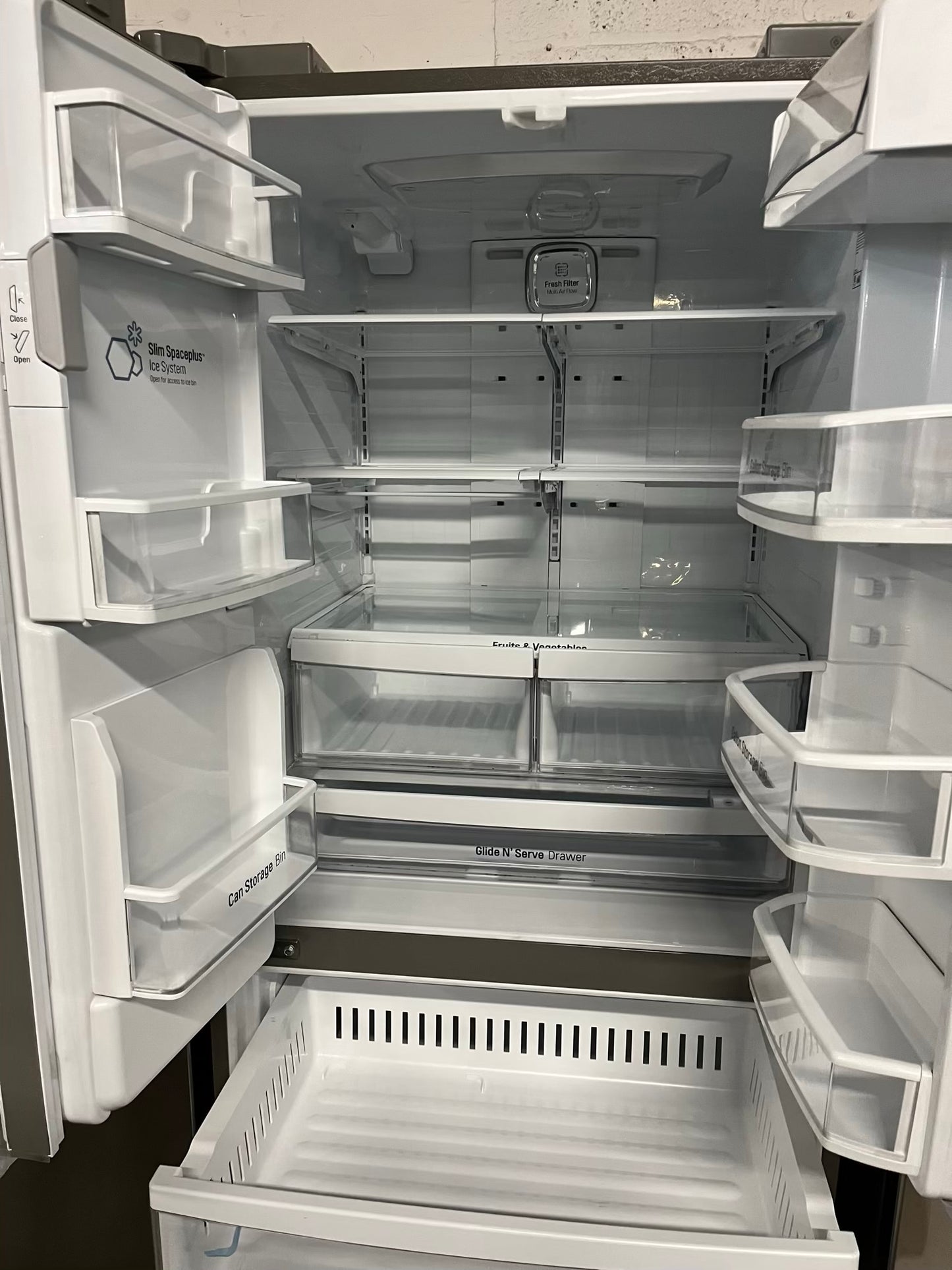 Used Refurbished LG French door refrigerator stainless steel w/ice water dispenser 33" #RF836LB-TR