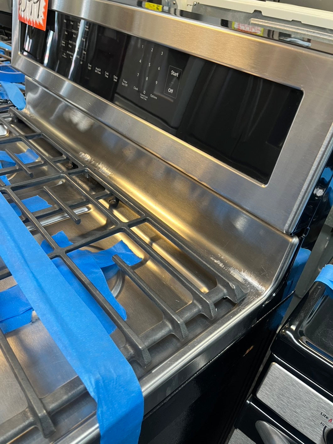 Refurbished KitchenAid GAS range stainless steel 5 burner convection broil Easy convection bake roast broil Steam bake Aqualift self clean 30" #GGP29L