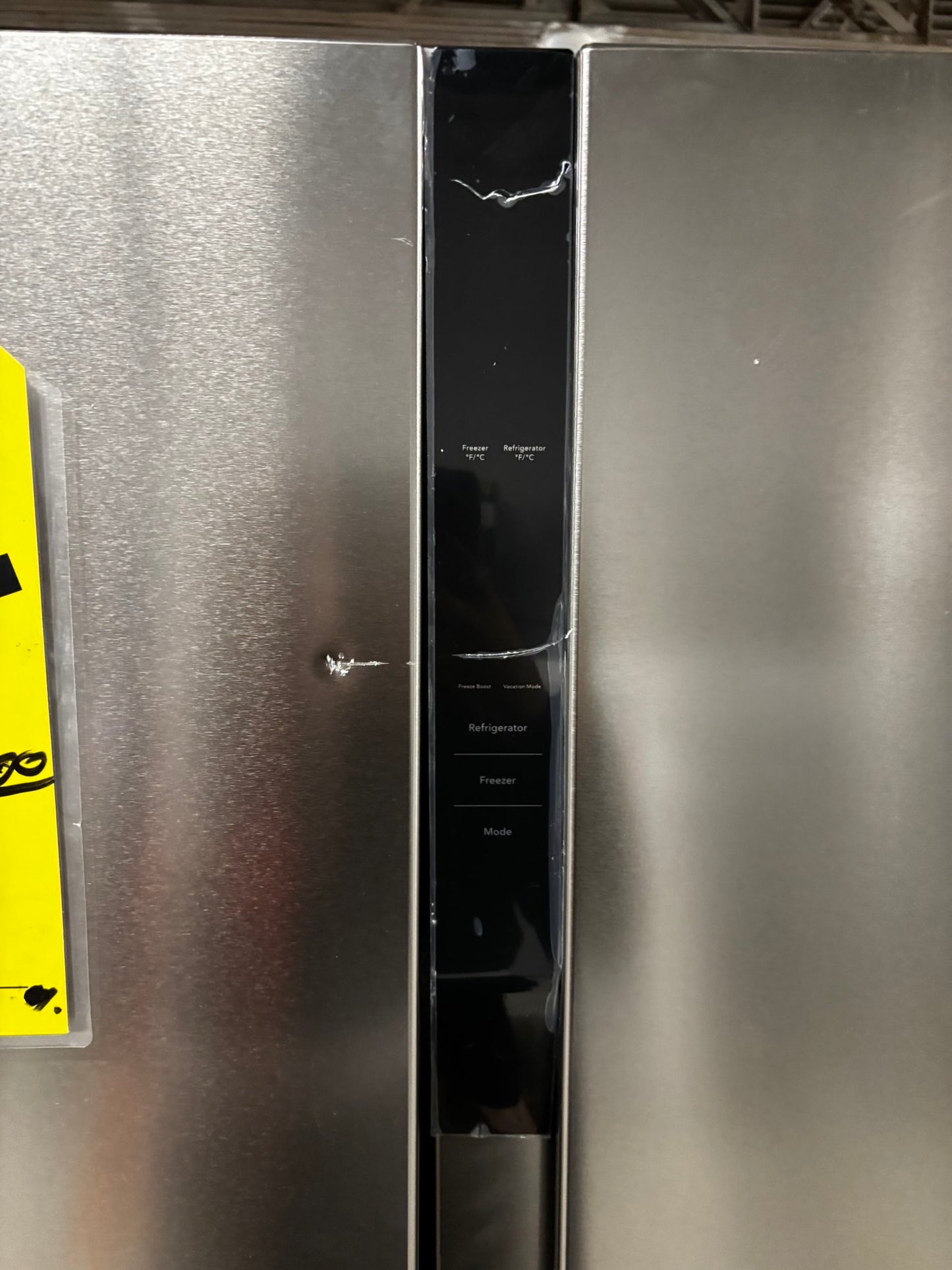 Open box | Scratch & Dent Frigidaire counter depth side x side refrigerator stainless steel w/water & Ice dispenser 35.5" 2”wide 21.4cu.ft. #RF225CB