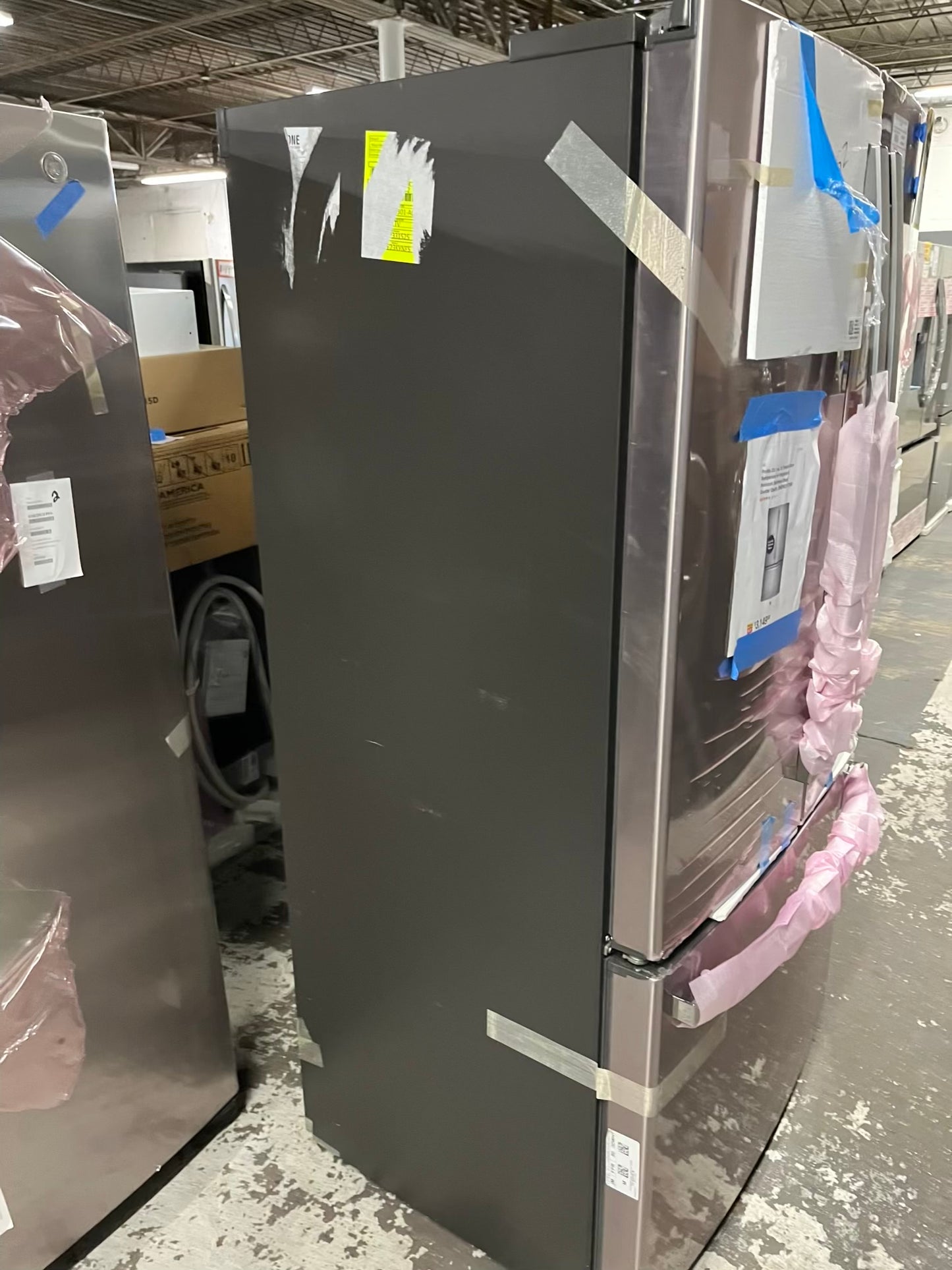 Open Box 📦 GE French Door Counter Depth Refrigerator stainless steel w/ice maker & water dispenser inside - Item number #RF632HB 36” in