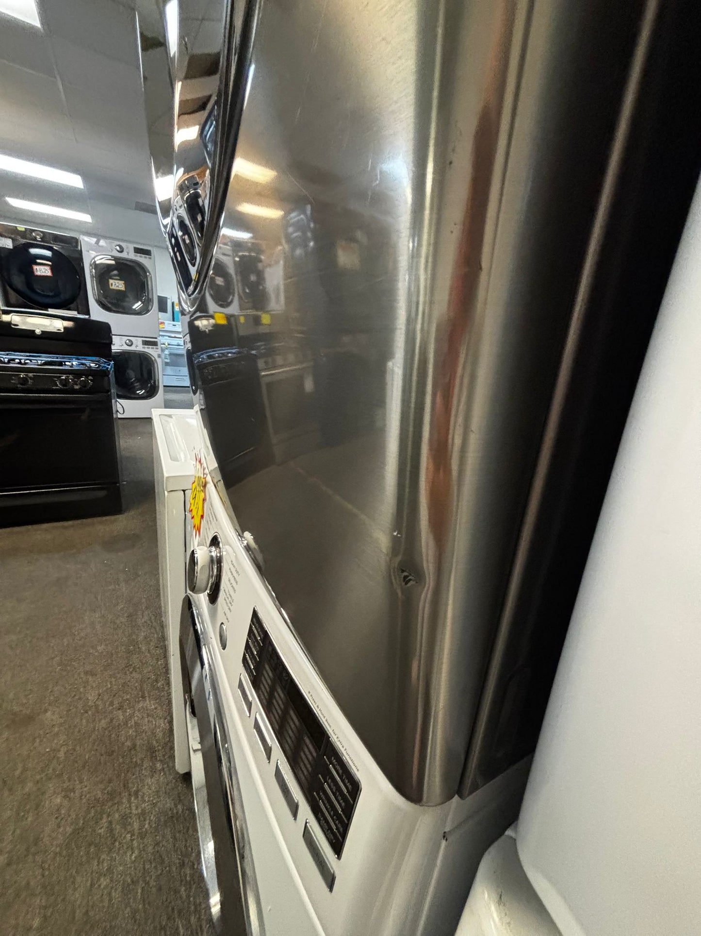 - LG front load GAS dryer large capacity stainless steel stackable 27” #GD401KL