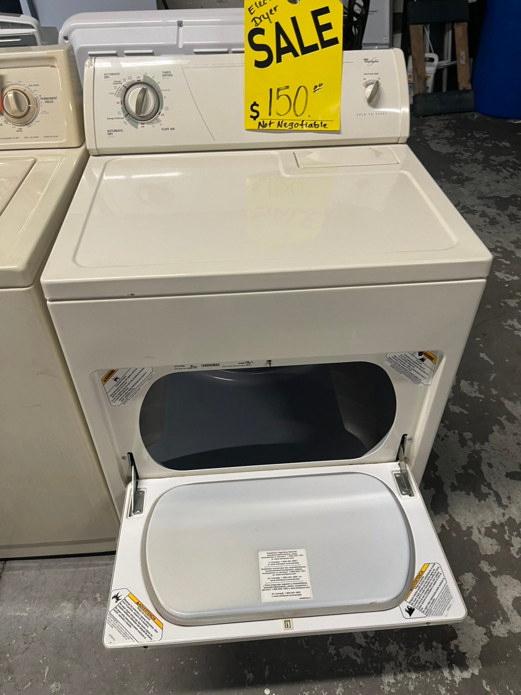 💥FLASH SALE⚡️Whirlpool Top load electric 220v dryer side x side #DEL23B