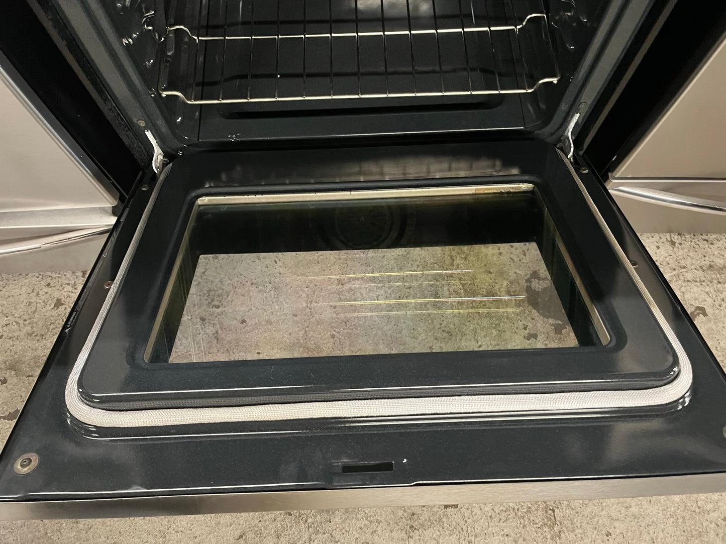 - Frigidaire electric range stainless steel 5 burner warm zone bake broil self clean 30” item number #ER934QB