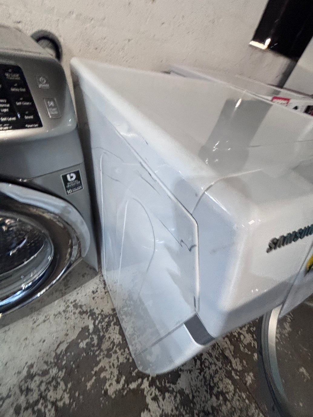 >*July 4th sale π₯πΊπΈ samsung steam sensor Dry front load stackable electric 220v dryer in white color used-refurbished 27" #DEDU1NB