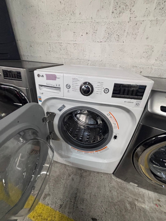 >*LG steam washing machine front load jumbo size stackable or side by side stainless steel drum 29" used,Refurbished. #WM515TB