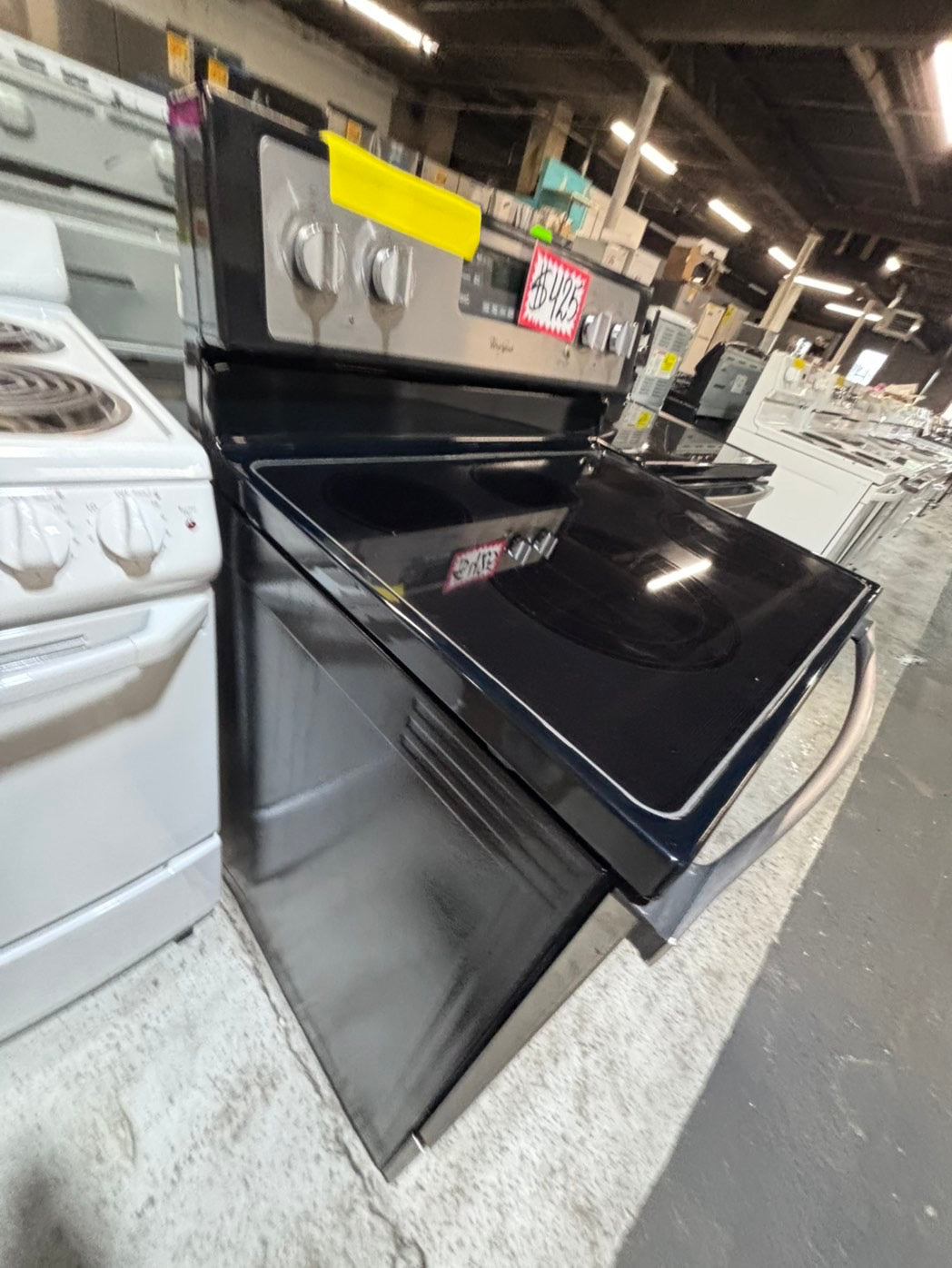>*whirlpool electric 220v glass top range 5 burner bake Broil roast convection oven self clean stainless steel 30" Refurbished #EW55SPB