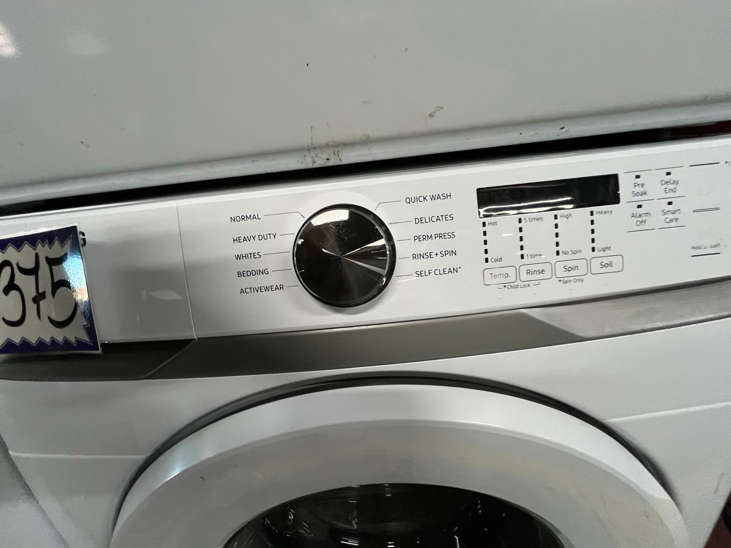 Samsung washer 4.5 cu ft & dryer 7.5 cu ft set electric 220v front load stackable or side by side -sensor dry He in white #WD810VB