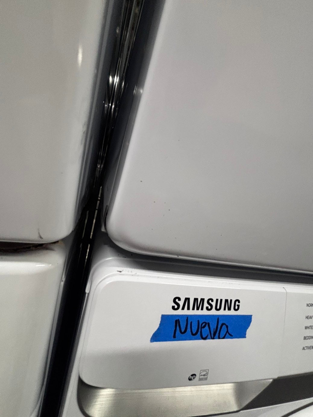 >>Open Box 📦 Scratch & Dent Samsung white front load washer & dryer electric set side by side or stackable #NSSWD13B
