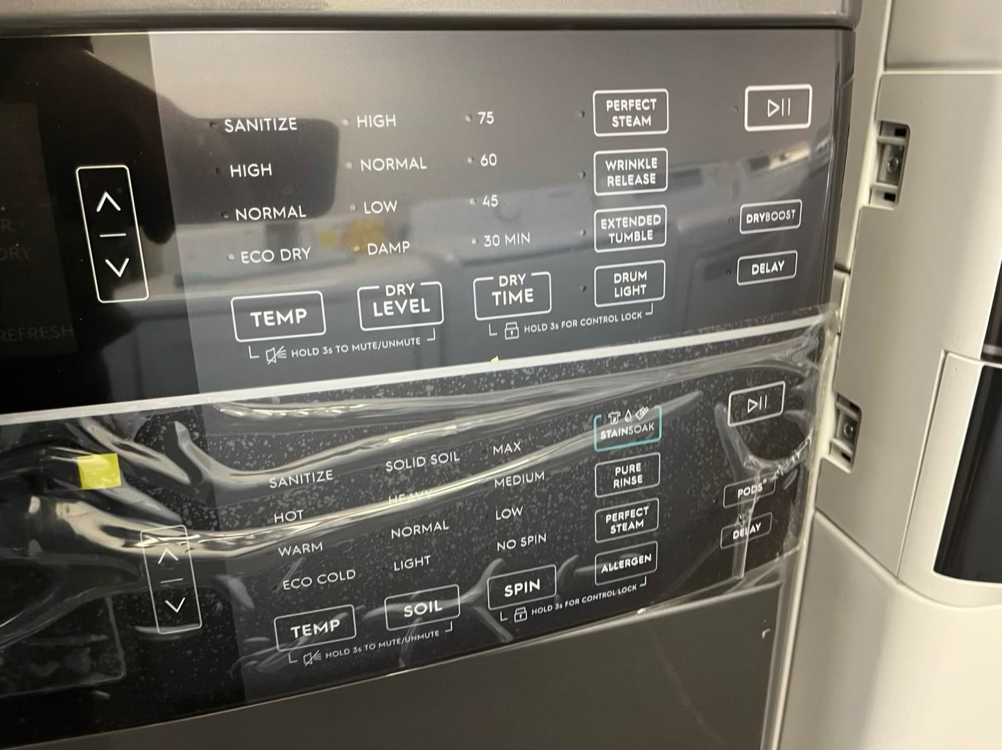 - Open Box Scratch & Dent Electrolux 4.5 cu. ft. Stacked Washer and 8.0 cu. ft. Electric Dryer Laundry Tower in Titanium, SmartBoost Premixing, Energy Star 27” #ED611L
