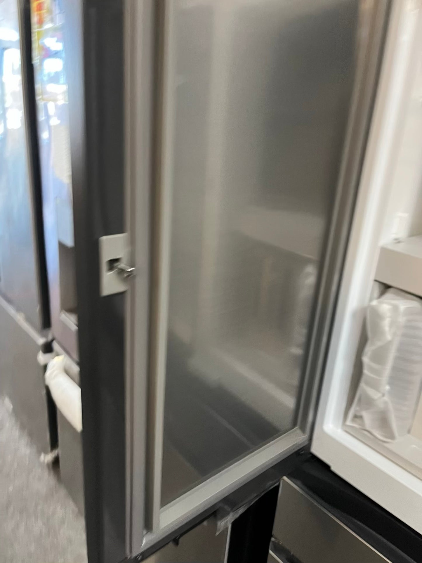 Open Box Samsung counter depth 5-door Refrigerator stainless steel w/ice maker & beverage center 36" #RF560WL