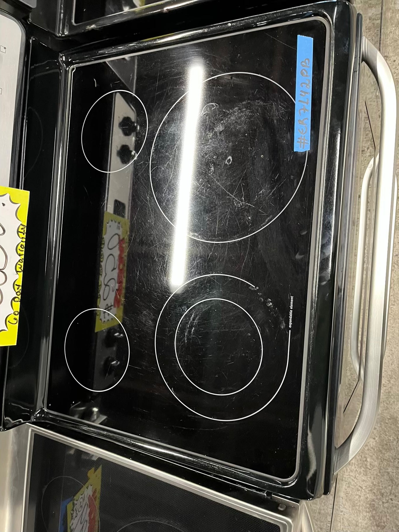 -Frigidaire glass top electric range 220v 4 burner bake broil self clean Refurbished stainless steel 30" #ER7142PB
