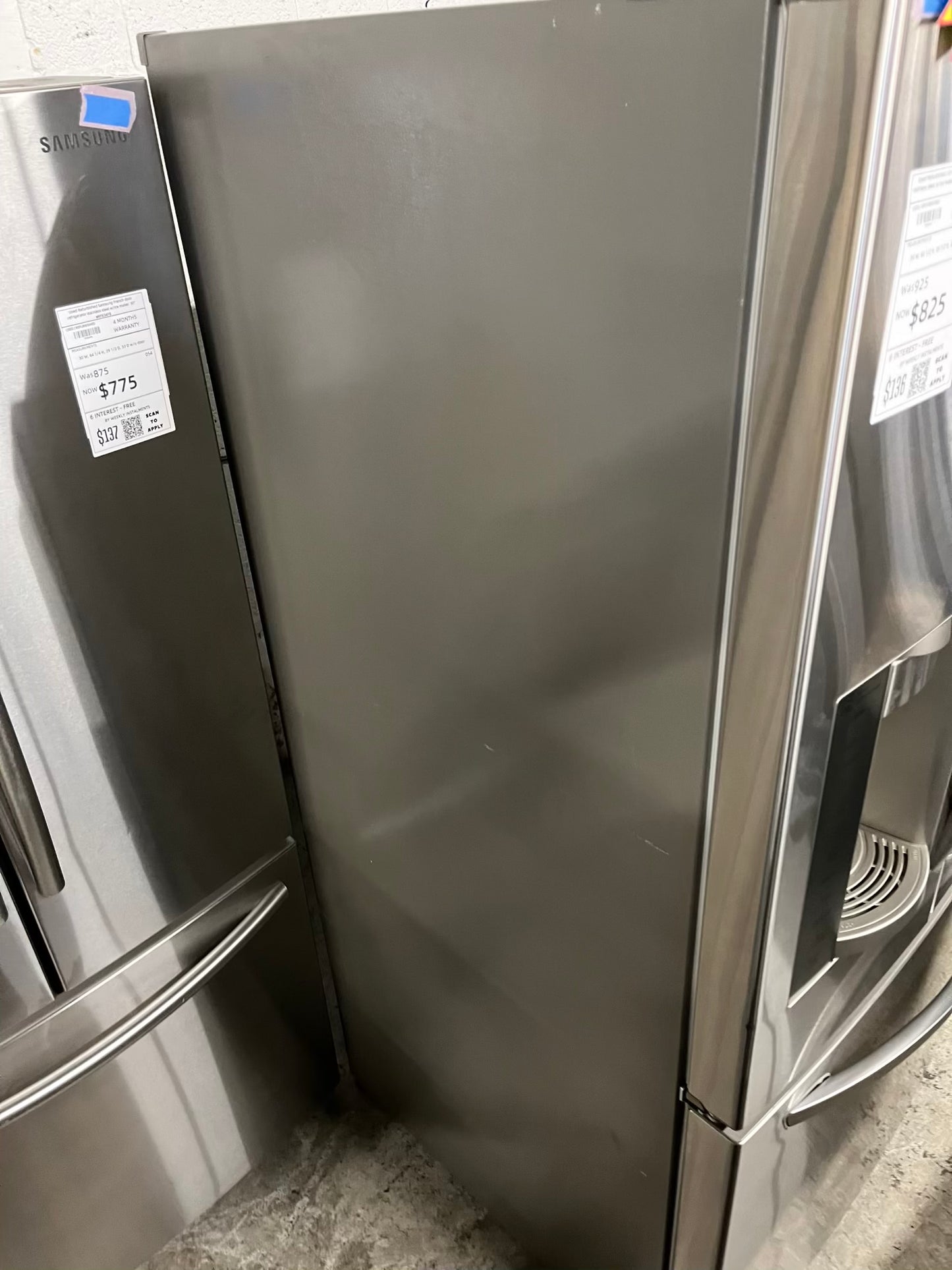 Used Refurbished LG French door refrigerator stainless steel w/ice water dispenser 33" #RF836LB-TR