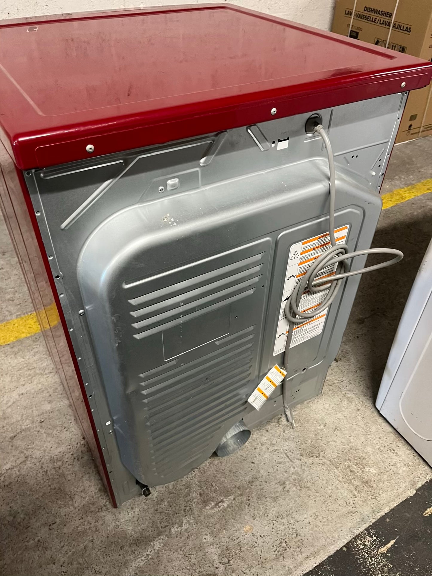 LG front load stackable GAS dryer in red 27" #ED423GB
