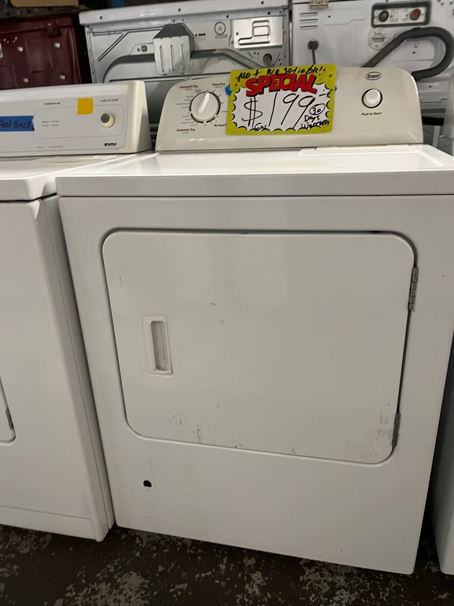 Whirlpool gas dryer side x side large capacity #ED065JB