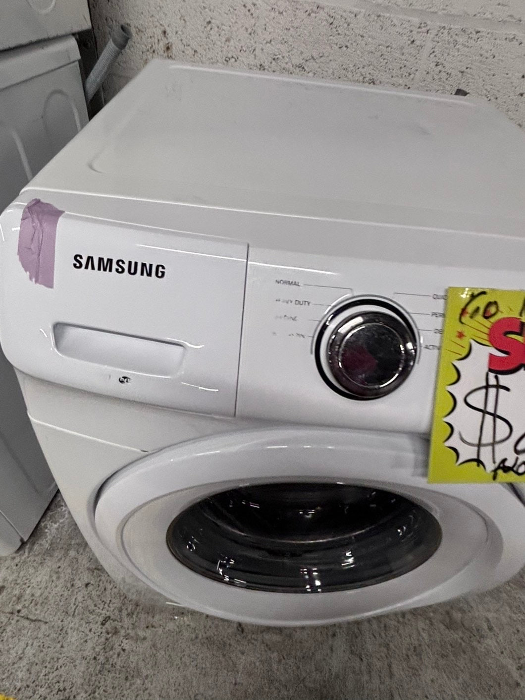 >specialš„Samsung white washer 4.5cu. ft. Large capacity, 27ā stackable or side by side used-refurbished #SW99SB