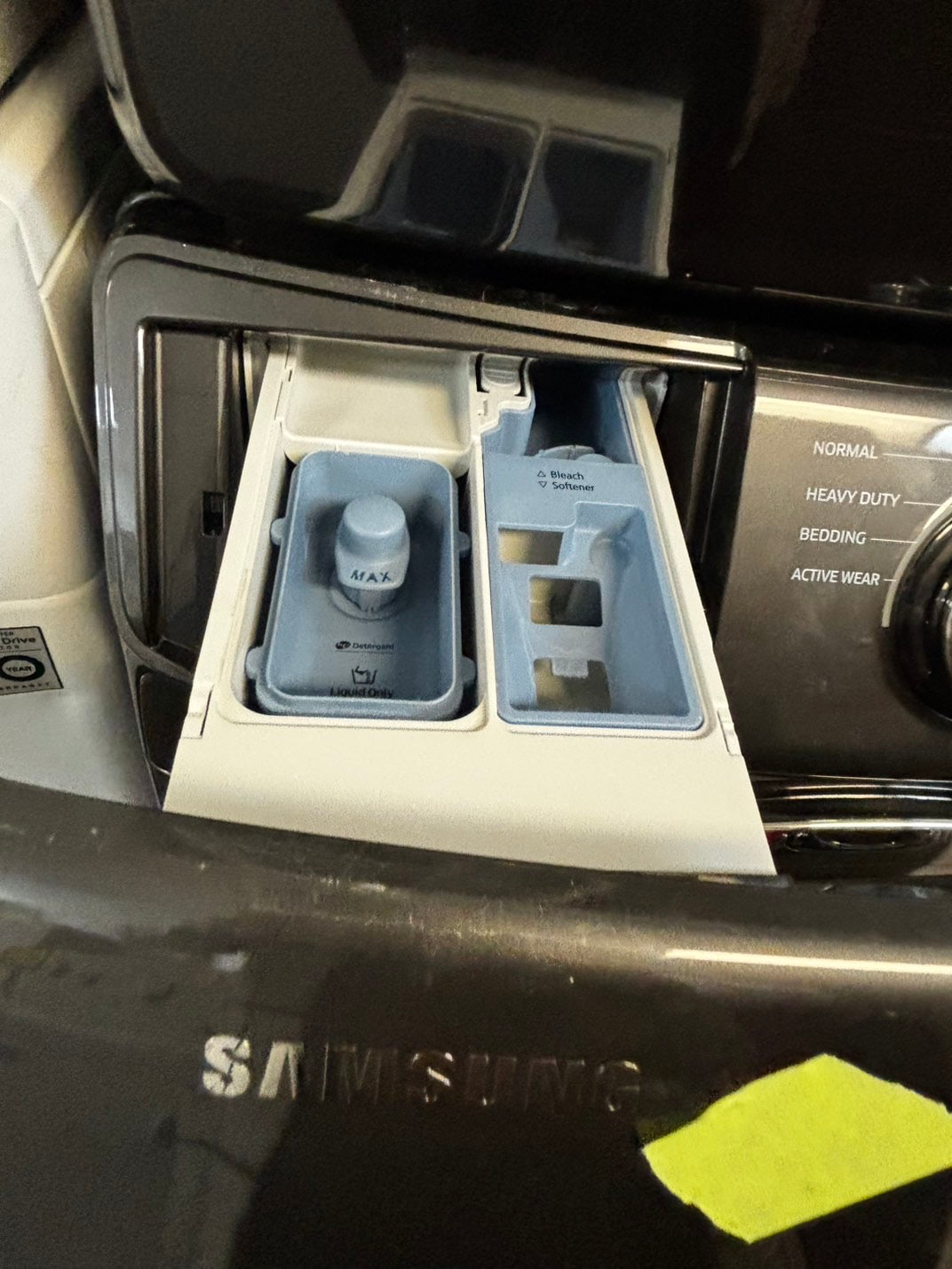 Samsung washer 4.5 cu. ft. capacity, VRT Plus, Smart Care, 1300 RPM spin, 8 preset cycles, 9 options, and 24-hour delay start. stackable or side by side  used-refurbished         #SWS647IL